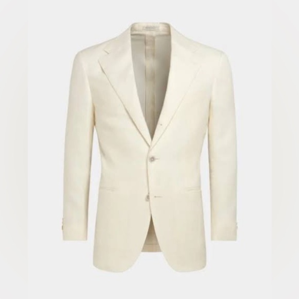 Suitsupply Off-white Linen Roma Relaxed Fit Suit
